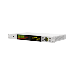 High-performance rack-mounted FM or LPFM transmitter with front ventilation and digital control panel
