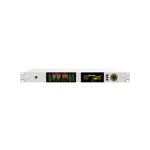 Professional Encore rack-mounted FM or LPFM audio processor with digital display and LED level meters
